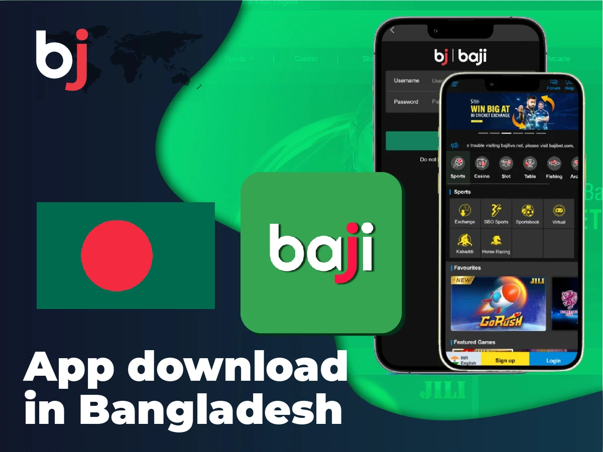Baji Live mobile application for Android and iOS devices that players from Bangladesh can download and install on their device
