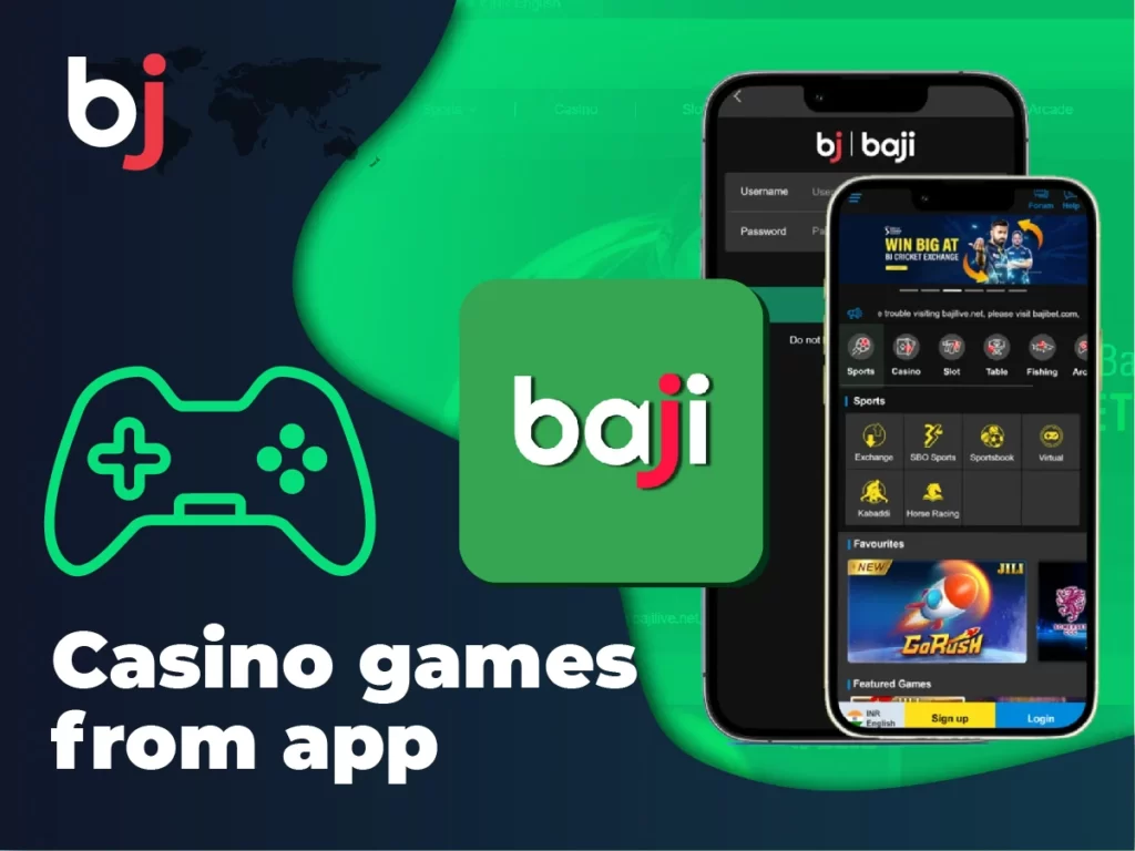 Casino games that are accessible from the mobile application
