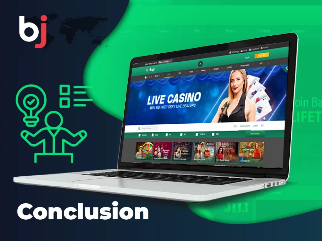 Conclusion about Baji Live casino review