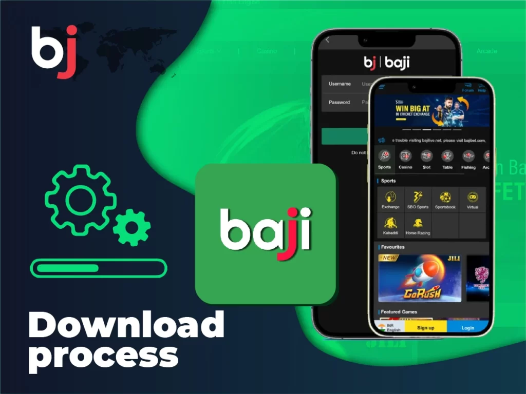 The download process of the Baji Live application